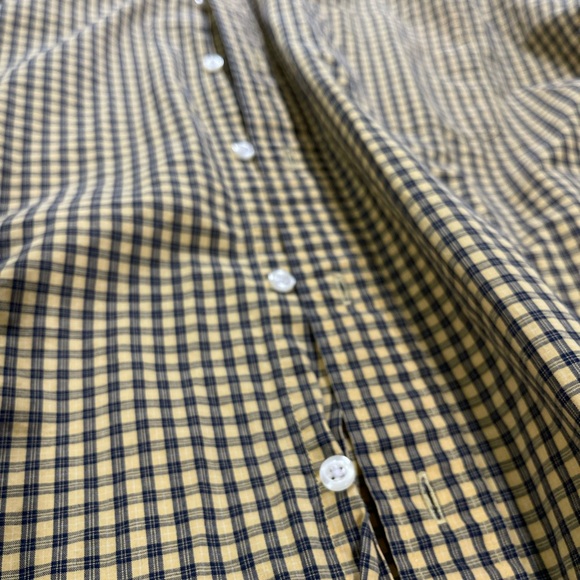 Tommy Hilfiger Men's Yellow Checkered Long Sleeve Dress Shirt XXL - Picture 4 of 6